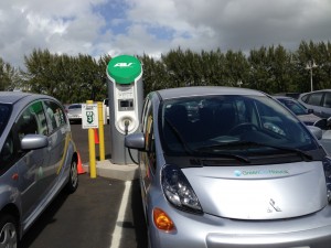 Fast charger at the Kauai Hyatt -- bought for with stimulus money but installed and operated by the hotel