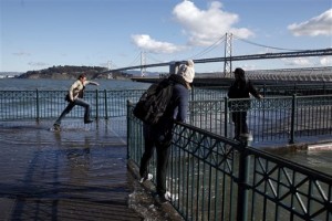King tide near AT&T Park in San Francisco may one day flood the Giants